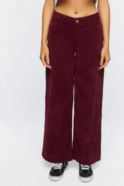 Corduroy Wide-Leg Pants