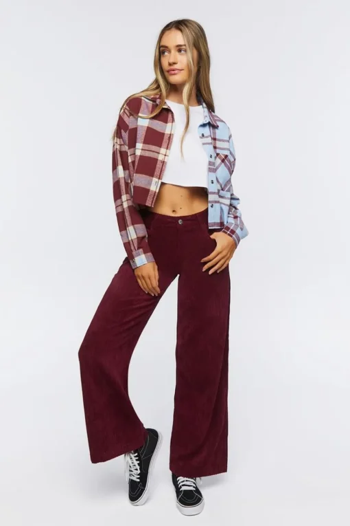 Corduroy Wide-Leg Pants
