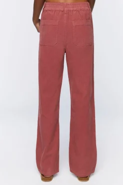 Corduroy Wide-Leg Trouser Pants