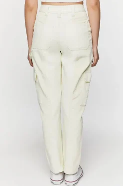 Corduroy-Panel Straight-Leg Utility Pants