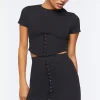 Corset Crop Top & Mini Skirt Set