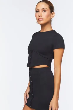 Corset Crop Top & Mini Skirt Set