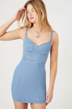 Corset Denim Tank Mini Dress