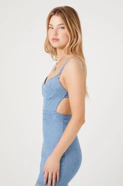 Corset Denim Tank Mini Dress