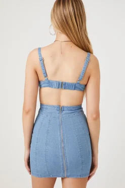 Corset Denim Tank Mini Dress