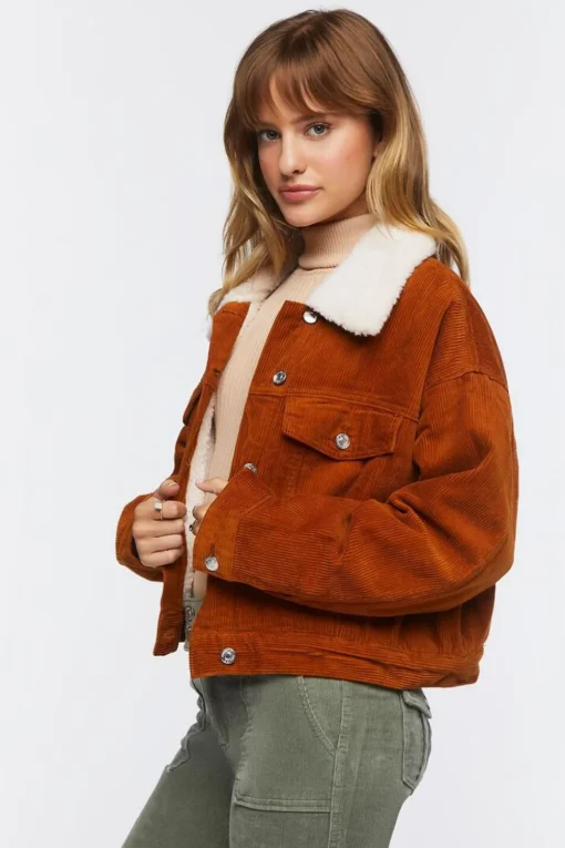 Cotton Faux Shearling Jacket