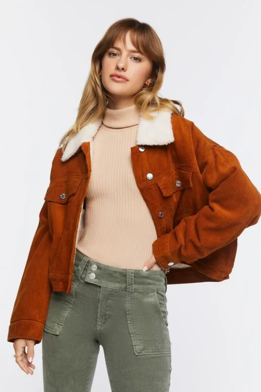 Cotton Faux Shearling Jacket