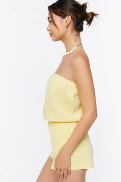 Cotton Strapless Romper