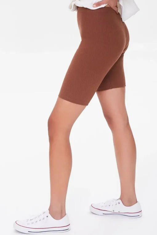 Cotton-Blend Biker Shorts