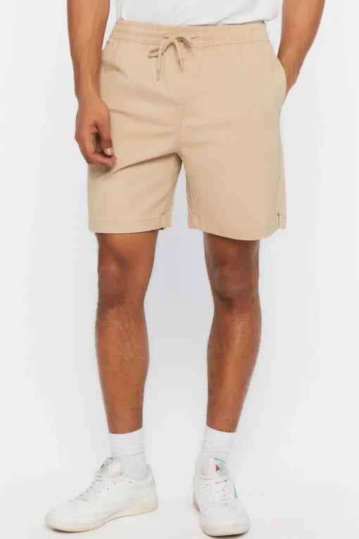 Cotton-Blend Drawstring Shorts