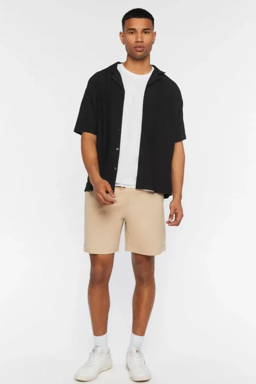 Cotton-Blend Drawstring Shorts