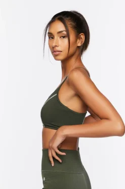 Cotton-Blend Longline Sports Bra