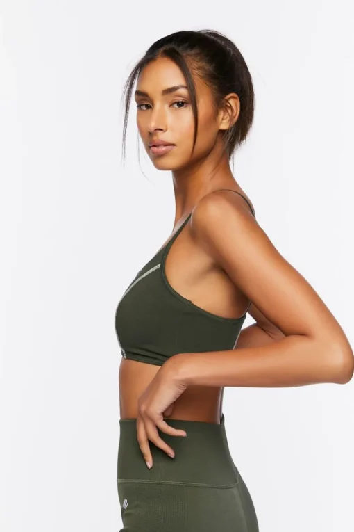 Cotton-Blend Longline Sports Bra