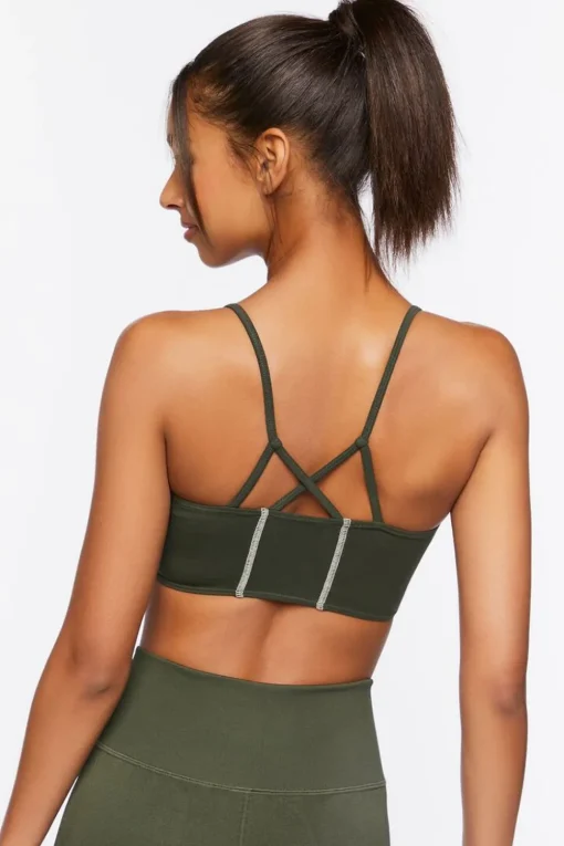 Cotton-Blend Longline Sports Bra