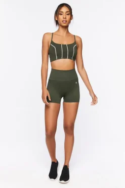 Cotton-Blend Longline Sports Bra