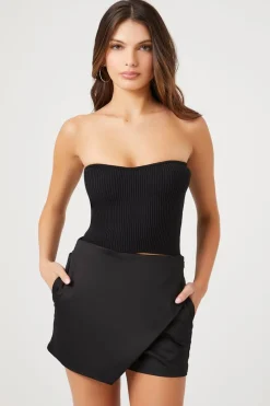 Cotton-Blend Overlay Skort
