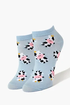 Cow Print Ankle Socks
