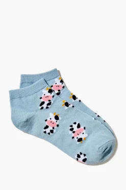 Cow Print Ankle Socks