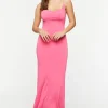 Cowl Neck Crisscross Maxi Dress