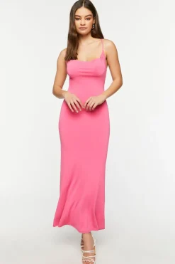 Cowl Neck Crisscross Maxi Dress