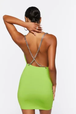 Cowl Neck Crisscross Mini Dress