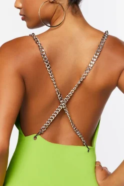 Cowl Neck Crisscross Mini Dress