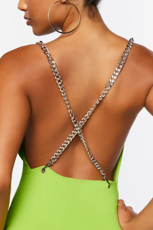 Cowl Neck Crisscross Mini Dress