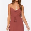 Cowl Neck Mini Dress