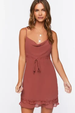 Cowl Neck Mini Dress