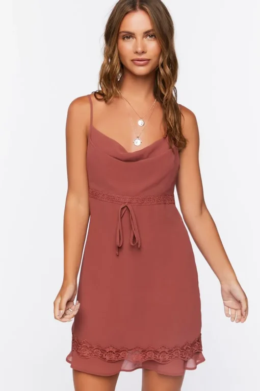 Cowl Neck Mini Dress