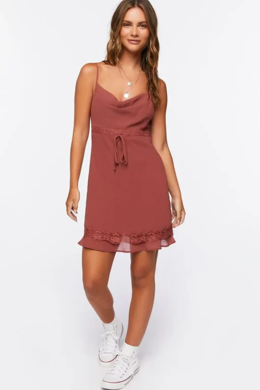 Cowl Neck Mini Dress