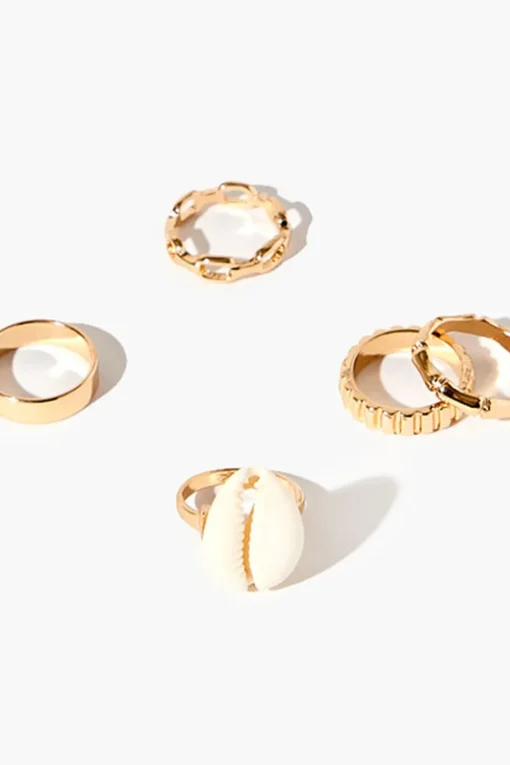 Cowrie Shell Ring Set