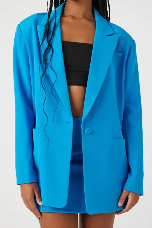 Crepe Blazer & Mini Skirt Set