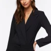 Crepe Blazer Bodysuit