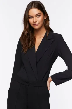 Crepe Blazer Bodysuit