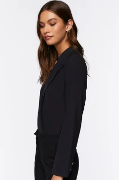Crepe Blazer Bodysuit