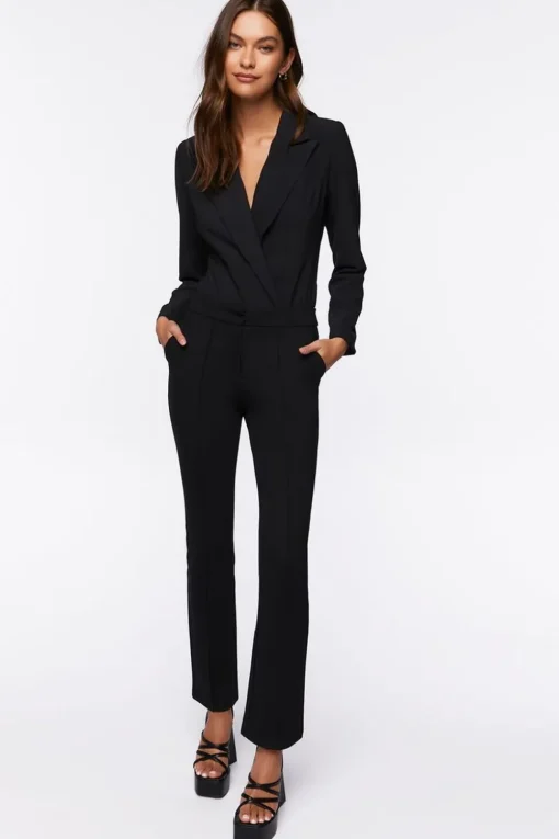 Crepe Blazer Bodysuit