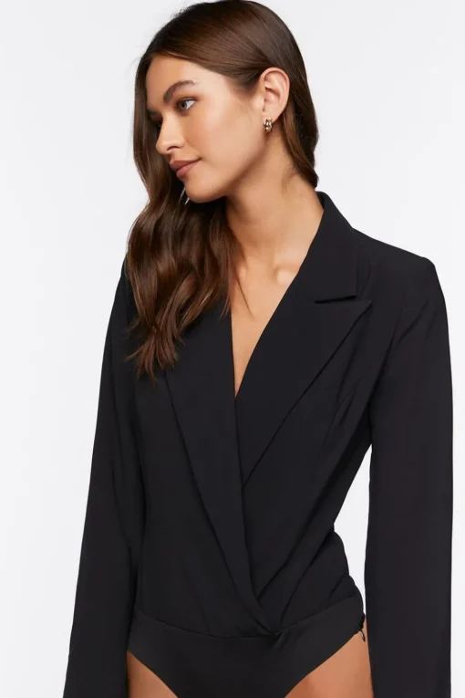 Crepe Blazer Bodysuit