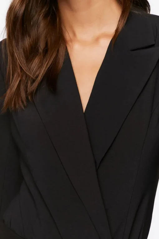 Crepe Blazer Bodysuit