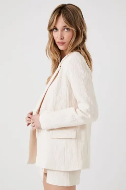 Crinkled Double-Breasted Blazer