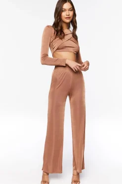 Crisscross Crop Top & Pant Set