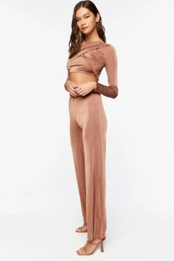 Crisscross Crop Top & Pant Set