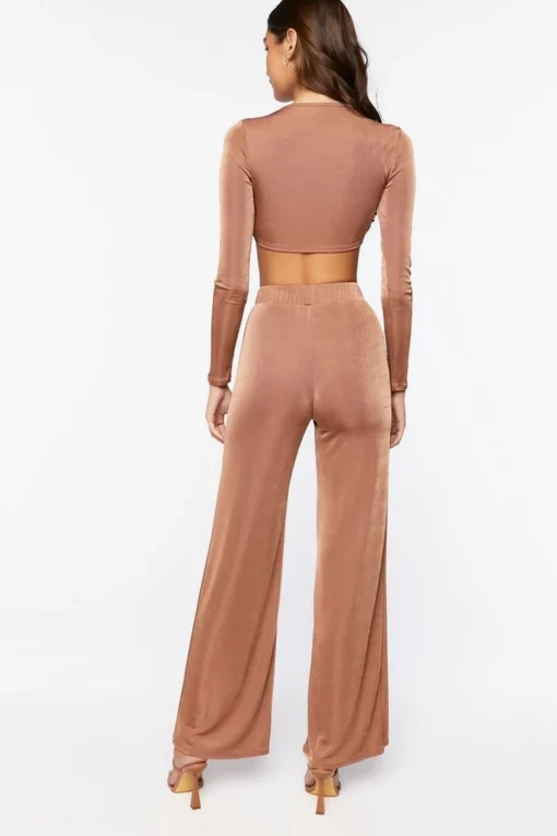 Crisscross Crop Top & Pant Set