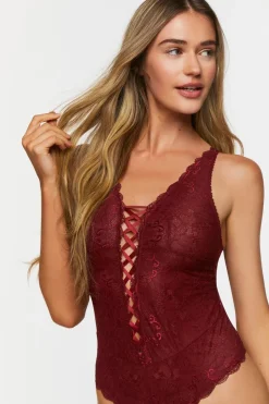 Crisscross Lace Teddy