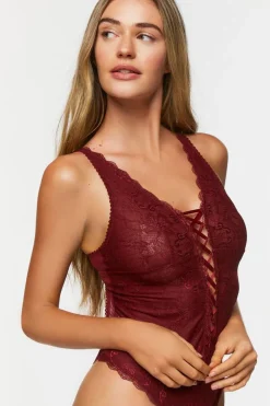 Crisscross Lace Teddy