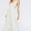 Crisscross Lace-Trim Maxi Dress