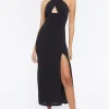 Crisscross Midi Halter Dress