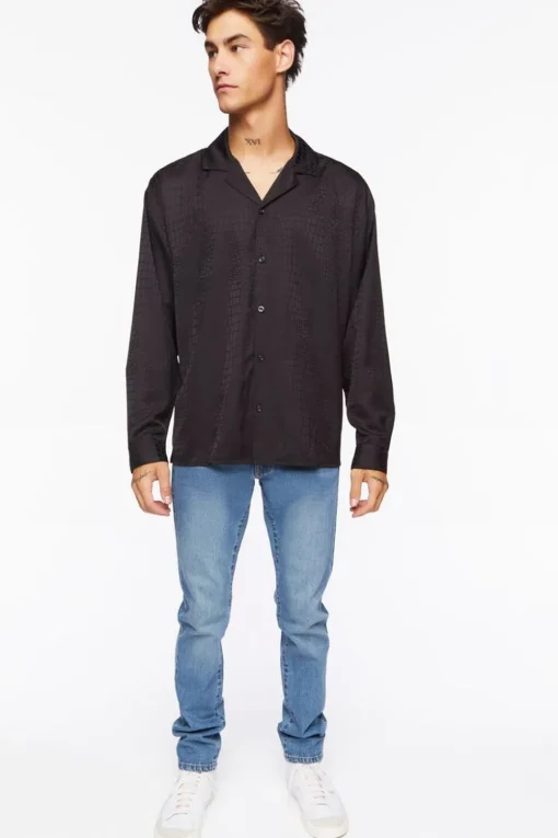 Croc Print Long-Sleeve Shirt