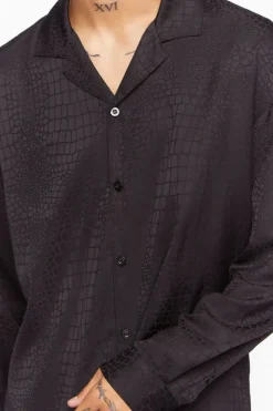 Croc Print Long-Sleeve Shirt