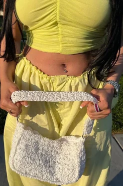 Crochet Baguette Shoulder Bag